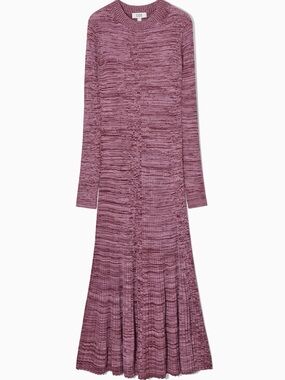 COS Mélange Ribbed Midi Dress
